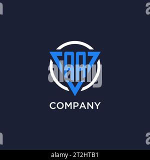 AA monogram logo with triangle shape and circle design vector Stock Vector