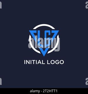 LG monogram logo with triangle shape and circle design vector Stock Vector