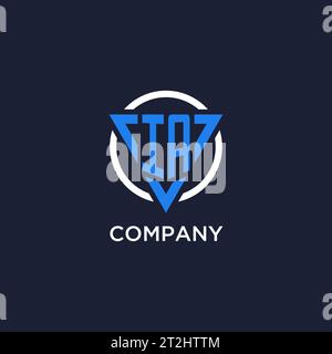 IA monogram logo with triangle shape and circle design vector Stock Vector