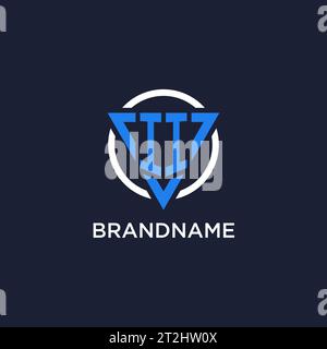 II monogram logo with triangle shape and circle design vector Stock Vector