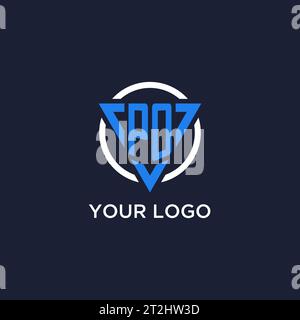 PO monogram logo with triangle shape and circle design vector Stock Vector