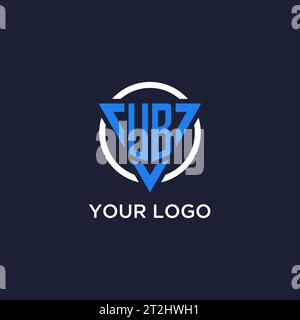 UB monogram logo with triangle shape and circle design vector Stock Vector
