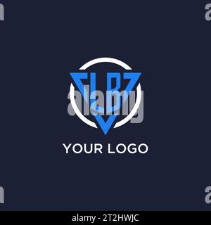 LB monogram logo with triangle shape and circle design vector Stock Vector