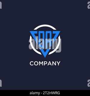 OA monogram logo with triangle shape and circle design vector Stock Vector