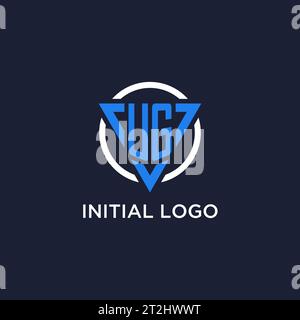 UG monogram logo with triangle shape and circle design vector Stock Vector
