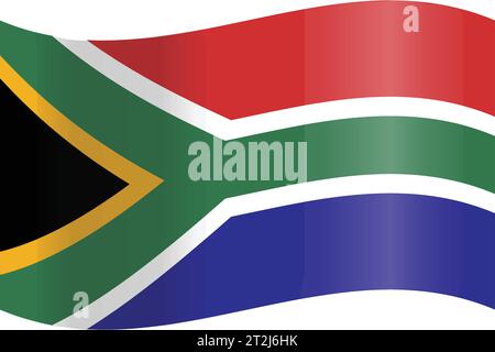 Vector image of the South African national flag Stock Vector