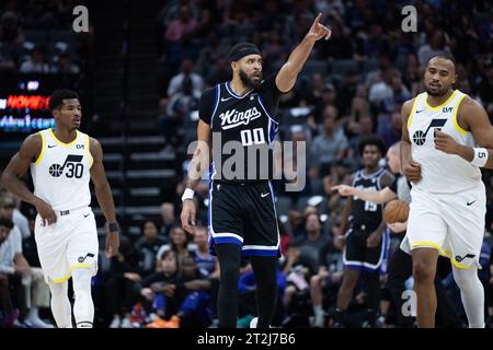 Sacramento, CA, USA. 19th Oct, 2023. Sacramento Kings center JaVale McGee (00) reacts during a game at Golden 1 Center Thursday, Oct. 19, 2023 in Sacramento. (Credit Image: © Paul Kitagaki Jr./ZUMA Press Wire) EDITORIAL USAGE ONLY! Not for Commercial USAGE! Stock Photo