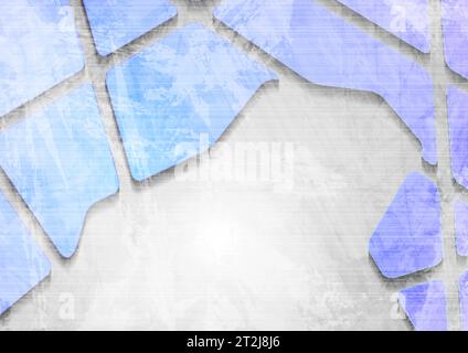 Blue and grey tech grunge corporate background. Vector design Stock Vector