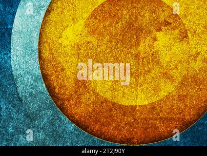 Blue and orange geometric material grunge background. Abstract corporate vector design Stock Vector