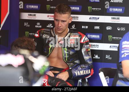 PHILLIP ISLAND, Australia. 20th Oct, 2023. 2023 Guru by Gryfyn Australian Motorcycle Grand Prix - Fabio Quartararo (France) racing for Monster Energy Yamaha MotoGp during practice two at Phillip Island Grand Prix Circuit on October 20, 2023 in Phillip Island, Australia-Image Credit: brett keating/Alamy Live News Stock Photo