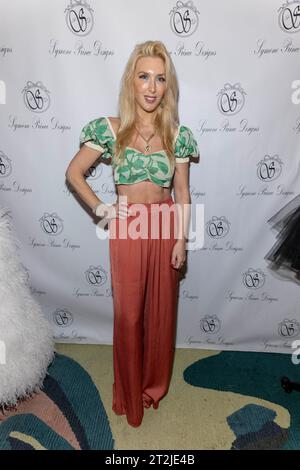 Los Angeles, USA. 19th Oct, 2023. Actress singer Erin Gavin attends Couture Designer Symone Prince presents her latest collection for VIPs at The Britely, Los Angeles, CA October 19, 2023 Credit: Eugene Powers/Alamy Live News Stock Photo