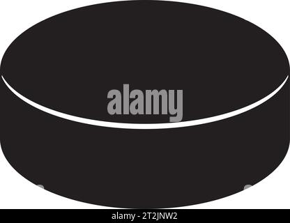 Hockey Puck Black. Vector Illustration. Stock Vector