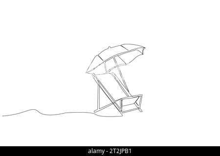 How to draw a sea beach | beach umbrella | landscape step by step - YouTube