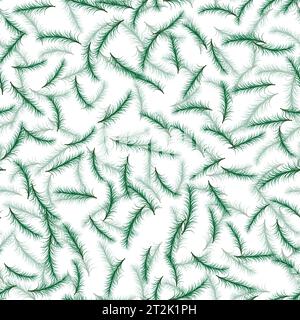 Seamless texture branch Pine tree with pine cones and snow vector ...