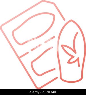 2D simple thin linear gradient cannabis capsule icon Stock Vector