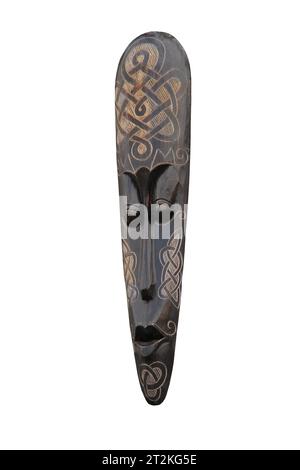 A Decorated Wooden Traditional Tribal Face Mask. Stock Photo