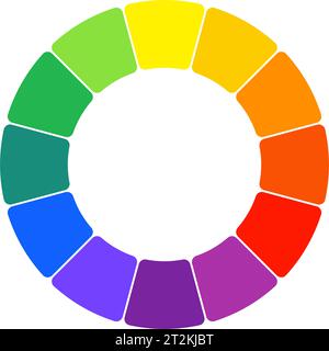 Color wheel. Colour spectrum Circle palette. Vector illustration Stock Vector