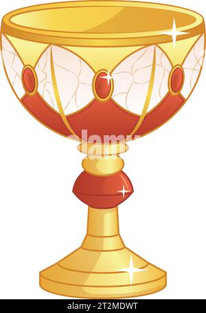 Vector Gold and Red Chalice Stock Vector