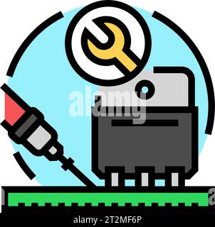transistor installation electronics color icon vector illustration ...
