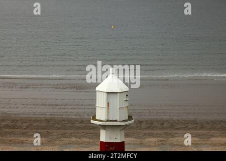 Port Erin beach and lighthouse, Isle of Man. Stock Photo