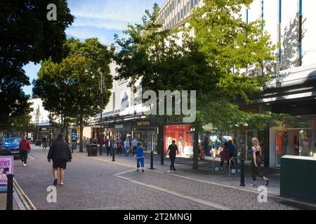 The main shopping street in Doncaster Stock Photo