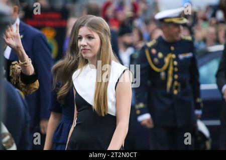 Oviedo, Asturias, October 20th, 2023: The Infanta, Sofia de Borbón during the Blue Carpet of the Princess Awards 2023, on October 20, 2023, in Oviedo, Spain. Credit: Alberto Brevers / Alamy Live News. Stock Photo