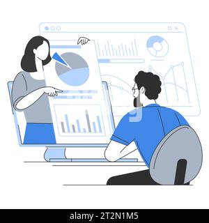 Online education concept Stock Vector