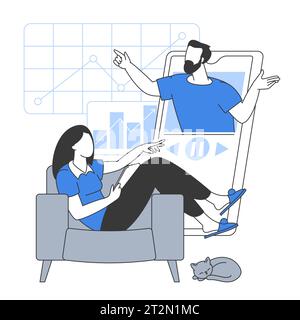 Online education concept Stock Vector
