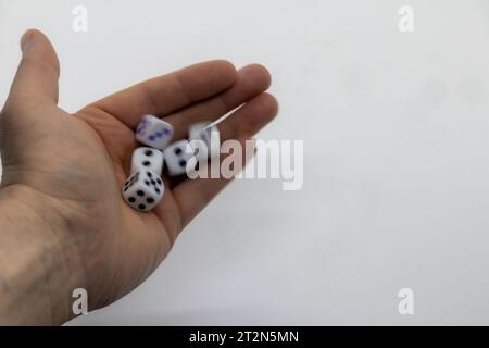 dices isolated on white background Stock Photo