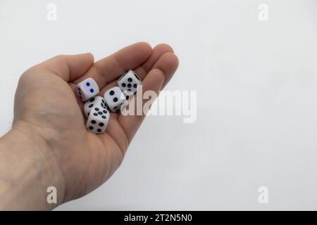 dices isolated on white background Stock Photo