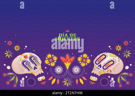 gradient background dia de muertos celebration design vector illustration Stock Vector