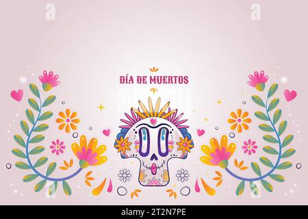 gradient background dia de muertos celebration design vector illustration Stock Vector