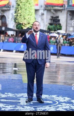 Oviedo. Spain. 20231020,  Adrian Barbon arrival at Campoamor Theatre for the Ceremony during Princess of Asturias Awards 2023 on October 20, 2023 in Oviedo, Spain Stock Photo