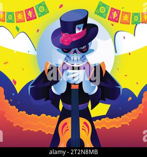 gradient dia de muertos celebration design vector illustration Stock Vector