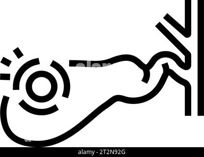 gallbladder check gastroenterologist line icon vector illustration ...