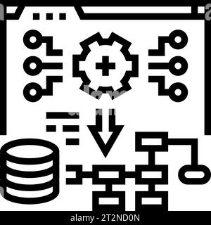 system deployment analyst line icon vector illustration Stock Vector ...