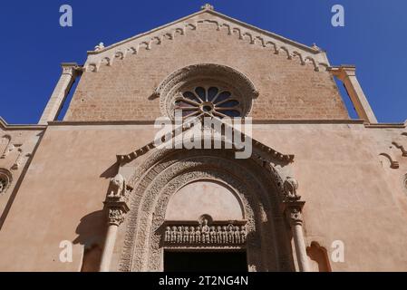 facade of the Basilica di Santa Caterina d’Alessandria in Galatina, Italy Stock Photo