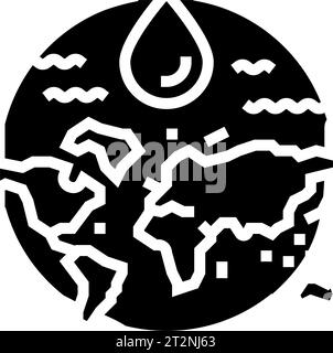 aquifer recharge hydrogeologist glyph icon vector illustration Stock Vector