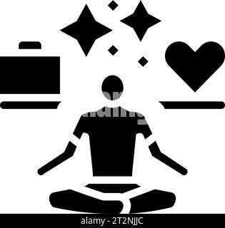 Work-Life Balance icon. Monochrome simple Time Management icon for ...