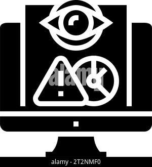 Risk Monitoring icon. Monochrome sign from project management ...