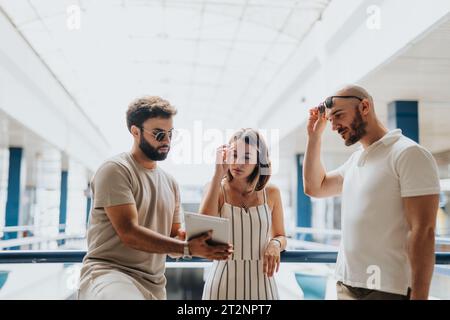 Successful Business Partners Discussing Marketing Strategy for New Project Stock Photo