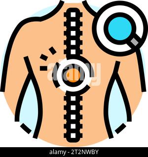 spinal cord analysis color icon vector illustration Stock Vector Image ...