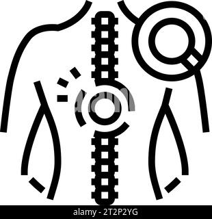 spinal cord analysis line icon vector illustration Stock Vector Image ...