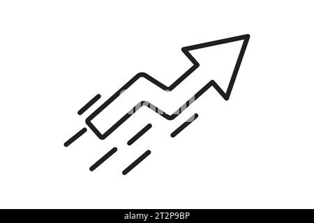 speed up icon. up arrow. icon related to speed. suitable for web site, app, user interfaces, printable etc. Line icon style. Simple vector design edit Stock Vector