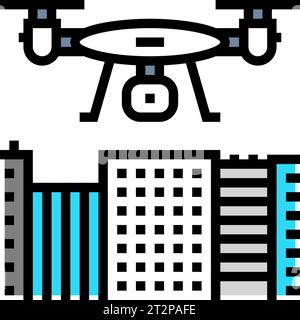 drone mapping color icon vector illustration Stock Vector Image & Art ...