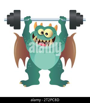 colorful cartoon monster character for game or mascot illustration Stock Vector