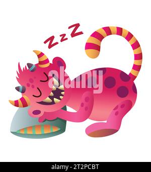 colorful cartoon monster character for game or mascot illustration Stock Vector