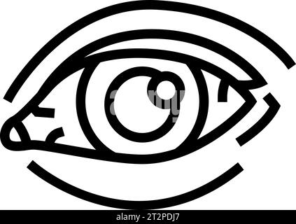 yellowing the skin eyes disease symptom line icon vector illustration Stock Vector