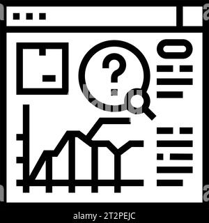 demand forecasting logistic manager line icon vector illustration Stock ...