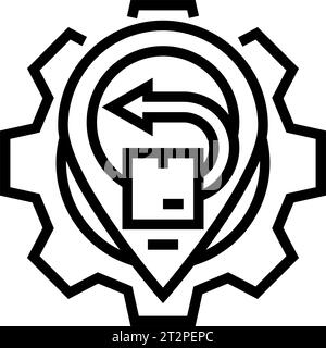 return logistics logistic manager line icon vector illustration Stock ...